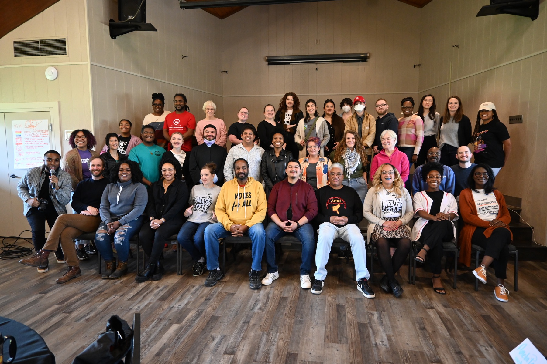 A community training group posing together