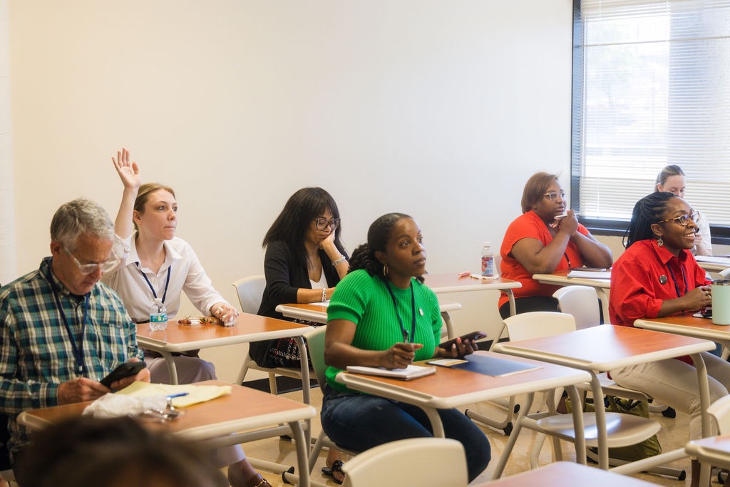 Summit participants taking part in a group session